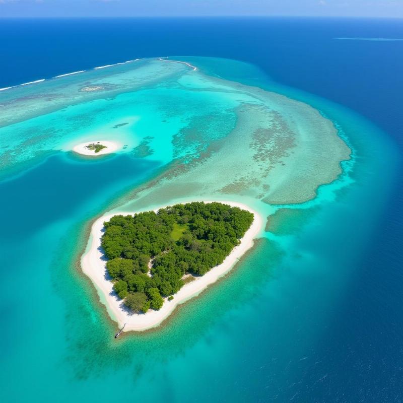 Agatti Island Aerial View