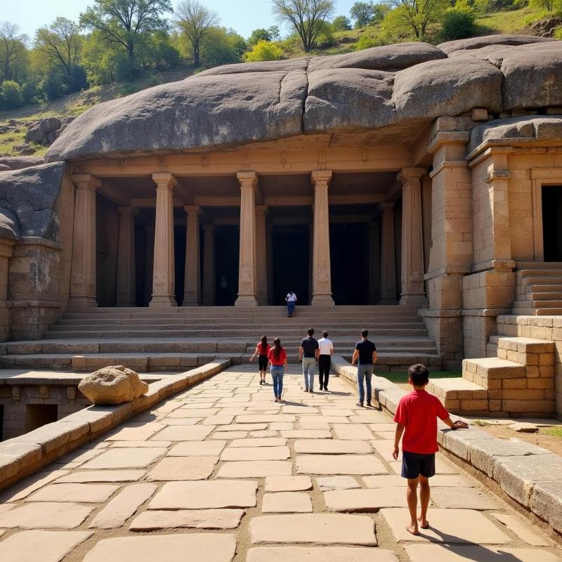 Ajanta Caves Exterior View