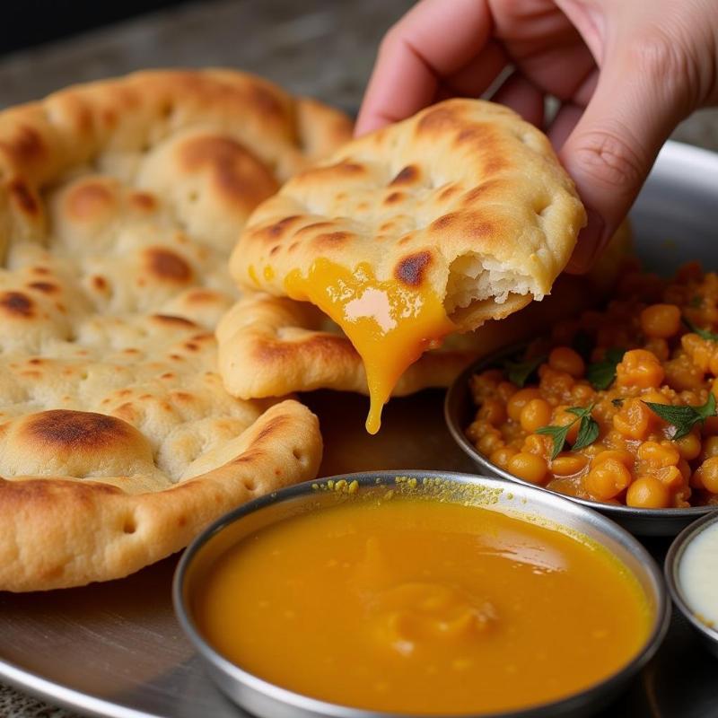 Amritsari Kulcha, a famous stuffed bread from Amritsar