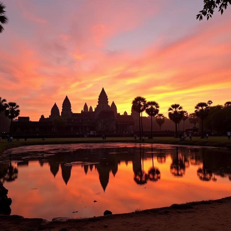 Angkor Wat Sunrise in Dry Season