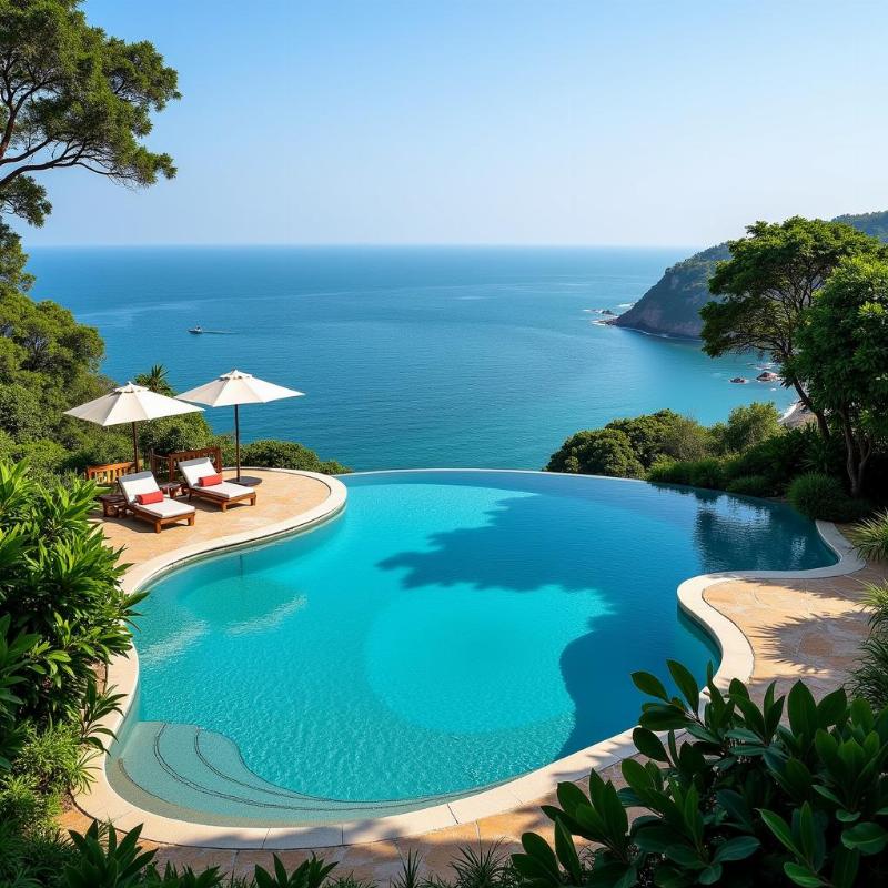 Infinity pool at a luxury Anjuna resort