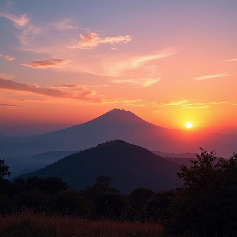 Arunachala Hill Winter Sunrise