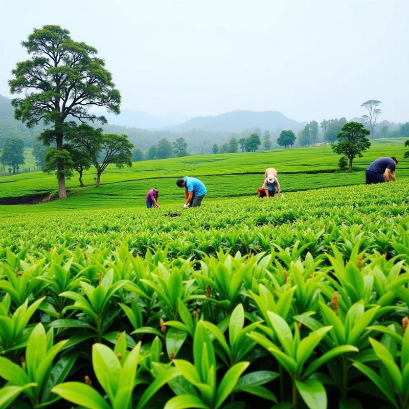 Tea gardens in Assam