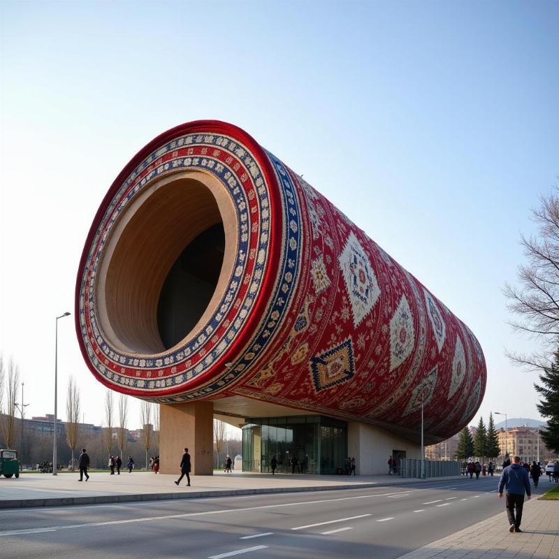 Exterior of Azerbaijan Carpet Museum Baku