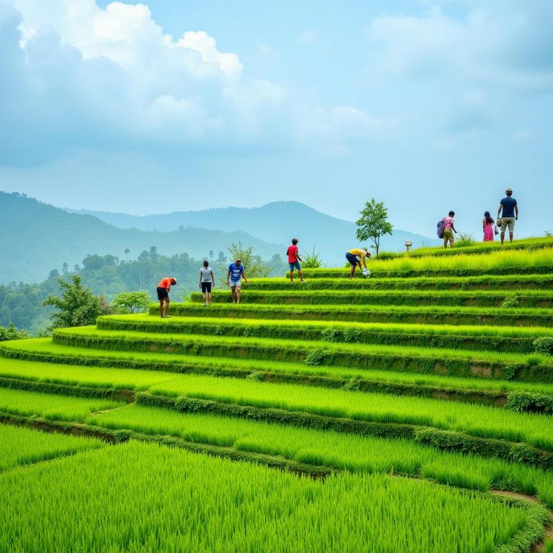 Ubud Rice Terraces in July