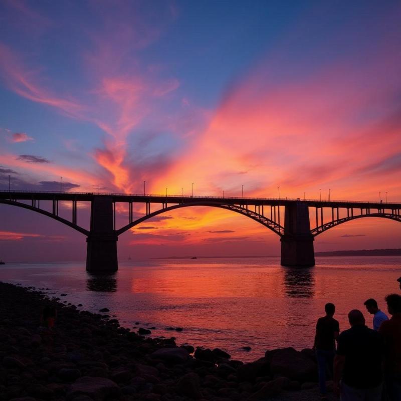 Broken Bridge Sunset View