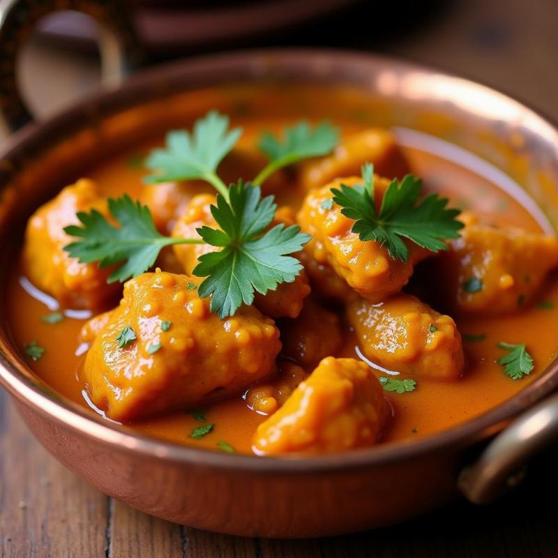 A serving of butter chicken at a restaurant in Connaught Place.