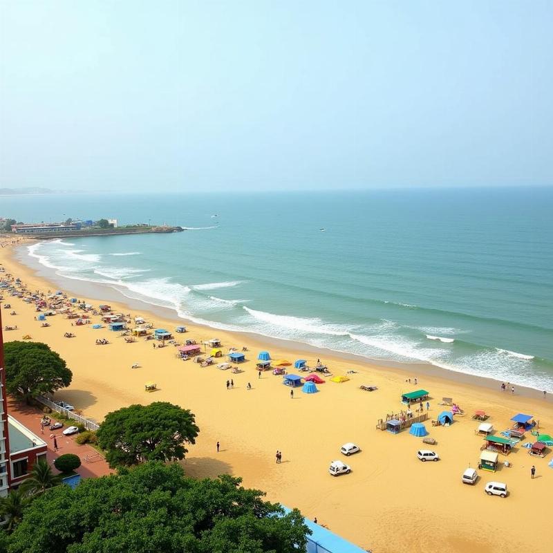 Calangute Beach View from Hotel