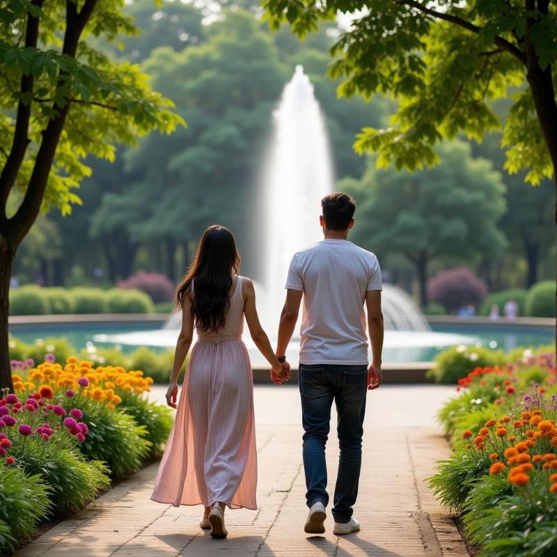 Romantic Stroll in Central Park Kharghar