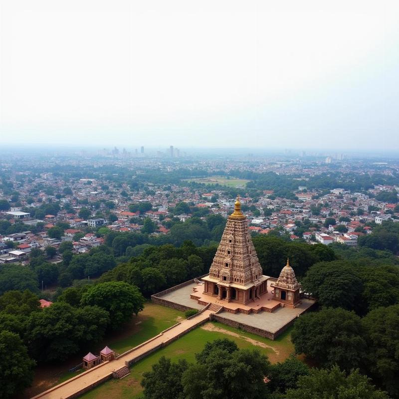 Chamundeshwari Temple and Mysore View