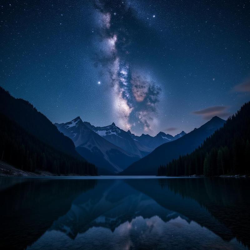 Chandratal Lake under the night sky near Kaza