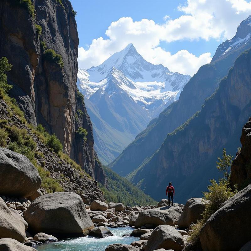 Chauli Ki Jali, a thrilling rock cliff offering panoramic Himalayan views.