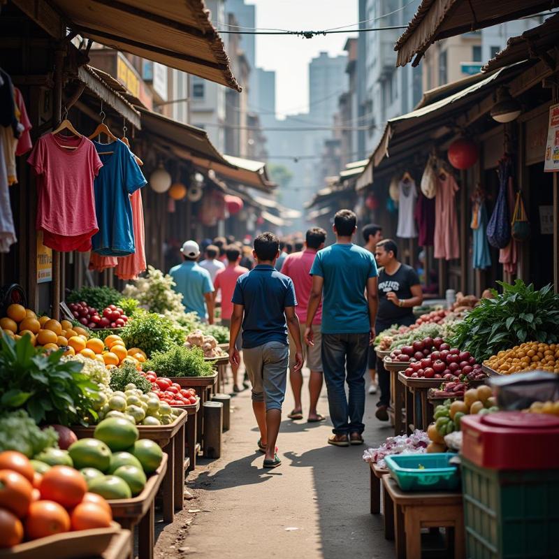 Chembur Market bustling with shoppers and vendors