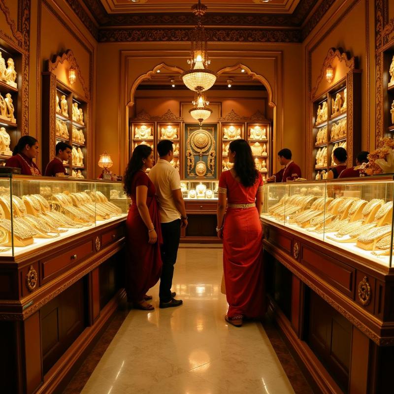 Inside a Chemmanur International Jewellers showroom