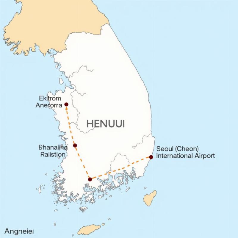 Chennai to South Korea Flight Routes