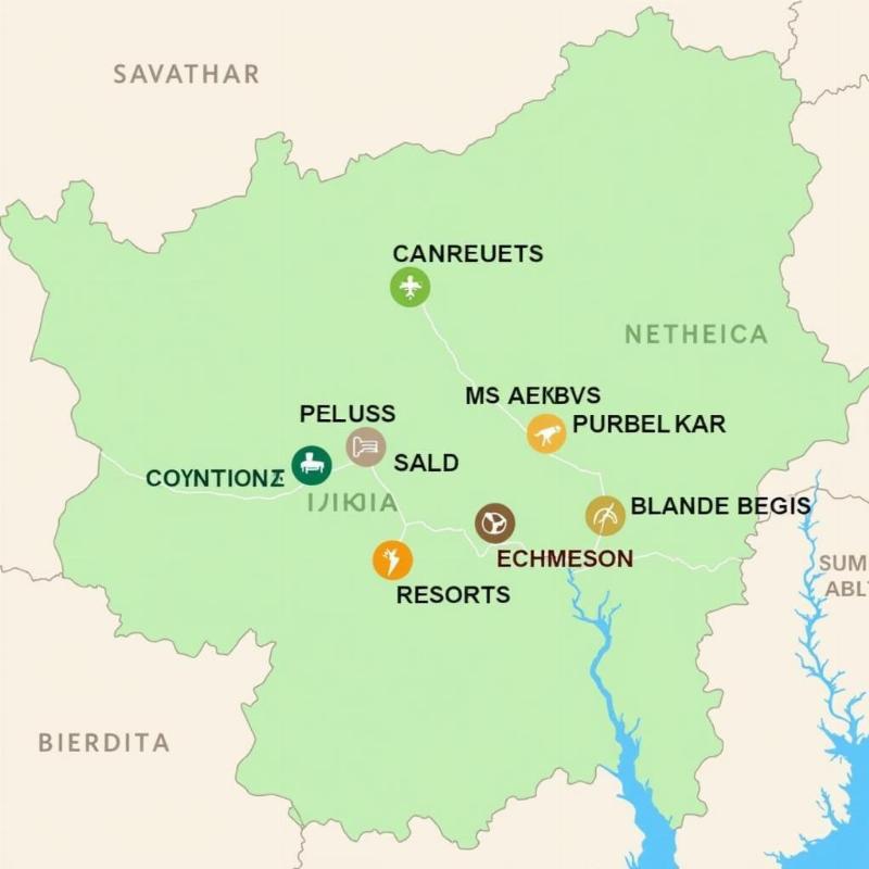 Chhattisgarh Resort Location Map