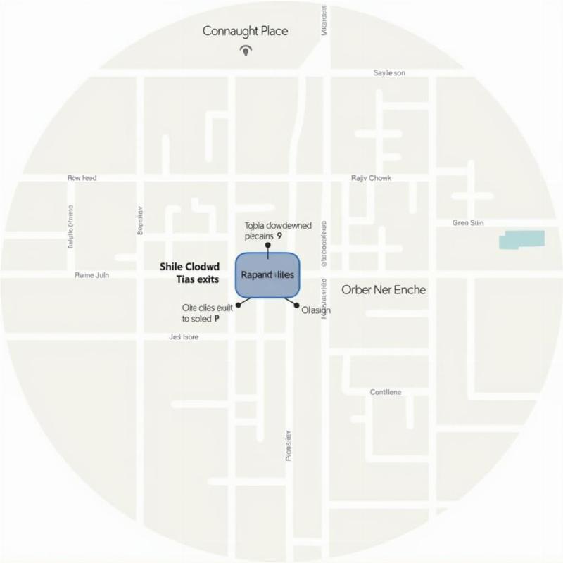 Connaught Place Map with Metro Exits