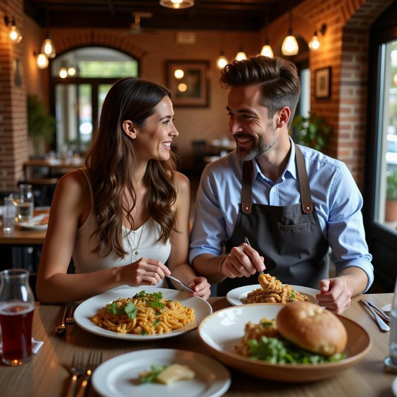 Cozy Tour: Couple Enjoying Local Cuisine