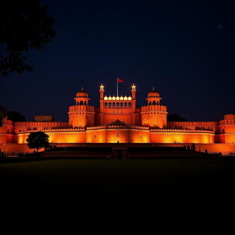 Red Fort at night