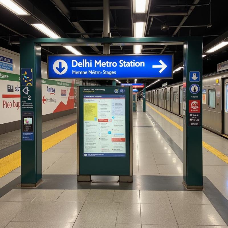 Delhi Metro Station Signage