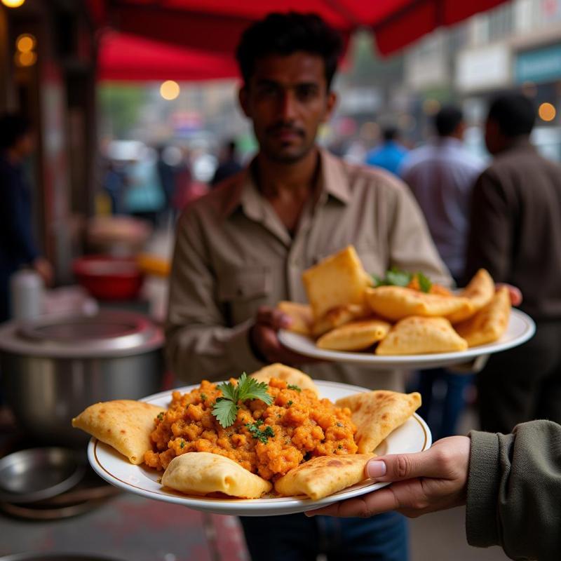 Delhi Street Food Aloo Puri Breakfast