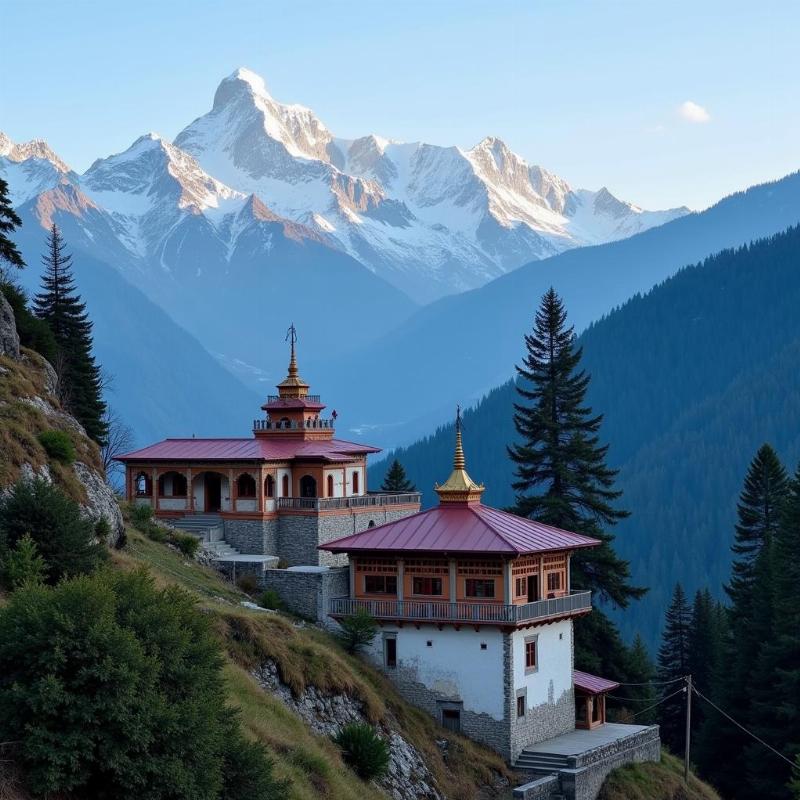 Deotsidh Baba Balak Nath Temple and Dhauladhar Range