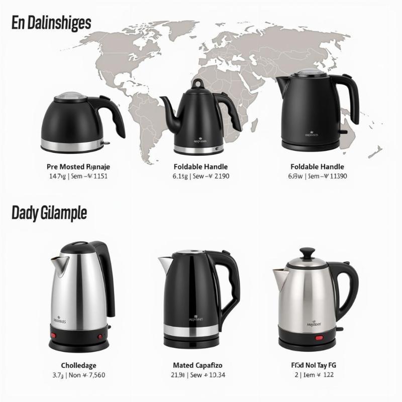 Different types of travel kettles