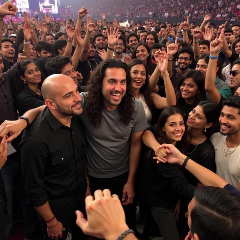 Dimitri Vegas & Like Mike interacting with Indian fans