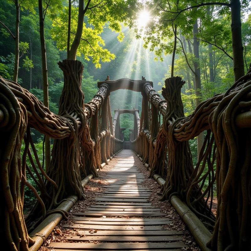 Double Decker Living Root Bridge Nongriat