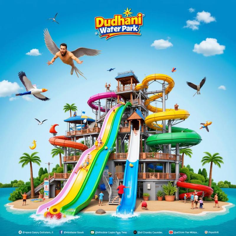 Dudhani Water Park in Silvassa with exciting water slides