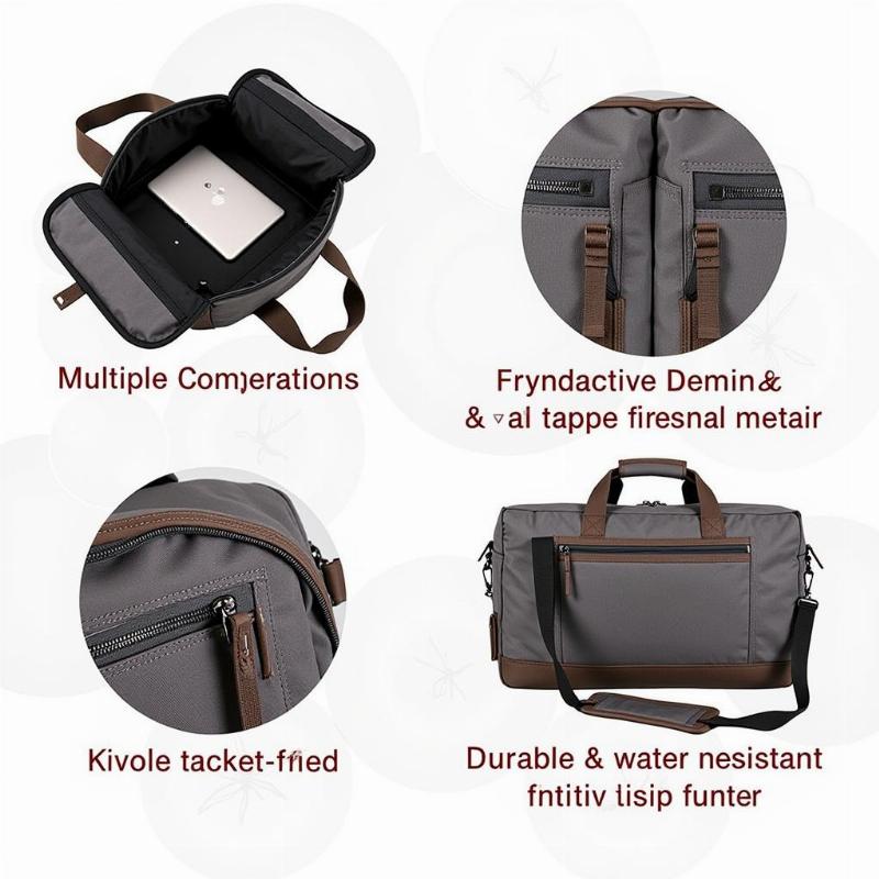 Durable and Water-Resistant Travel Handbags with Multiple Compartments