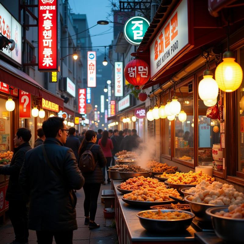 Exploring Korean street food markets