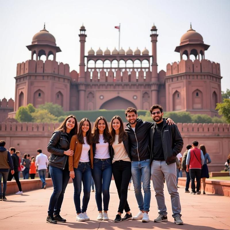 Friends Exploring Red Fort