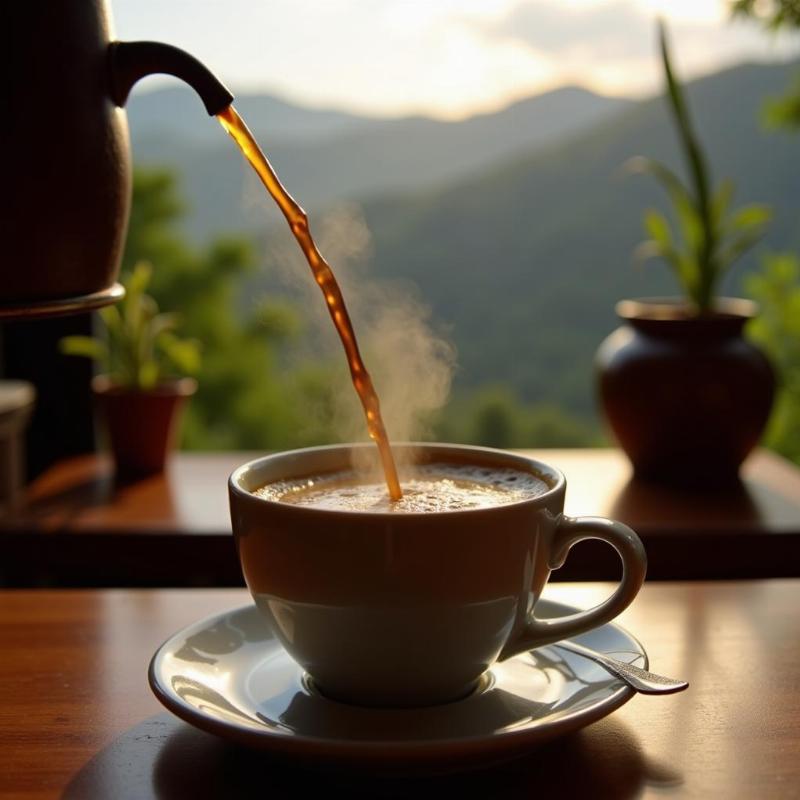 Filter Coffee in a Chikmagalur Cafe