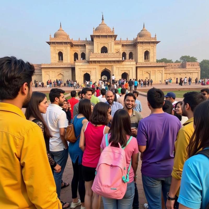 Group of Tourists on a Gaurishankar Travels India Tour