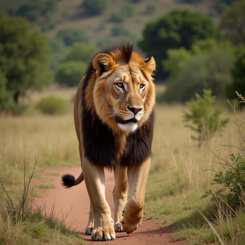 Asiatic lion in Gir National Park