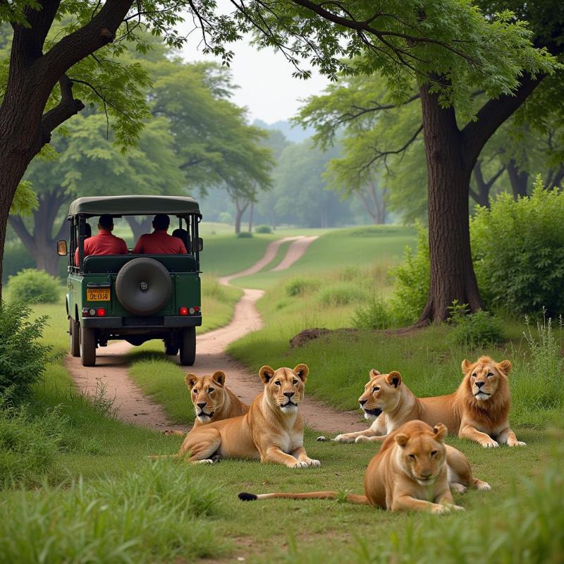 Gir National Park Lion Safari