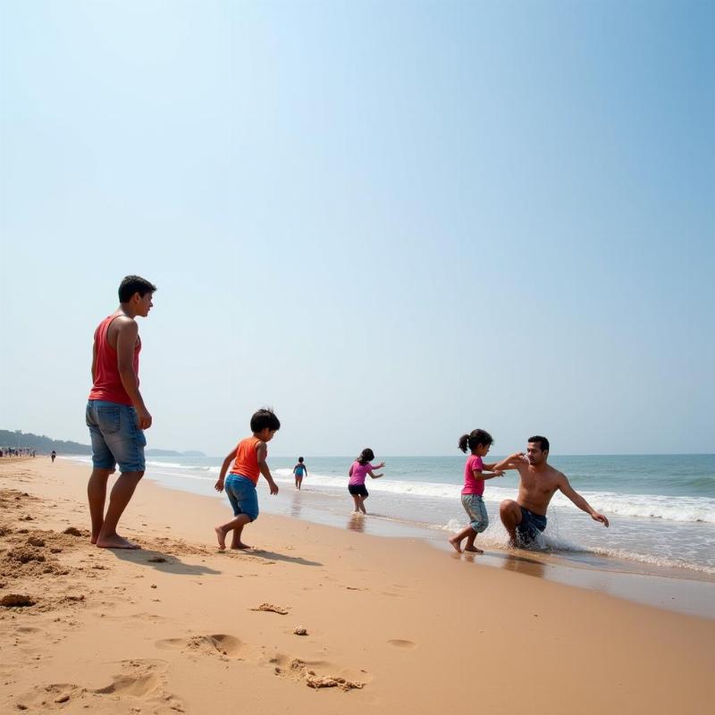 Goa family beach in April