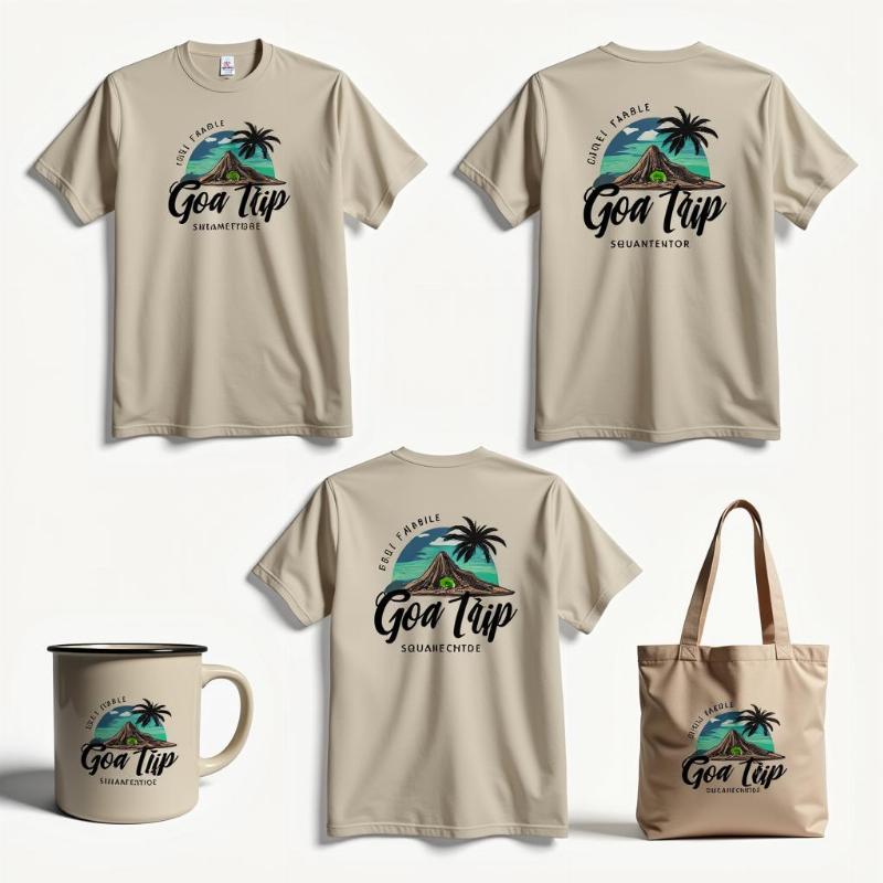 Goa Trip Logo on Merchandise