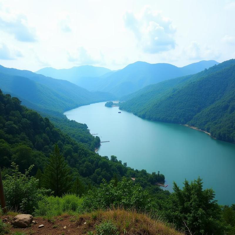 Nainital Lake View from a Hilltop