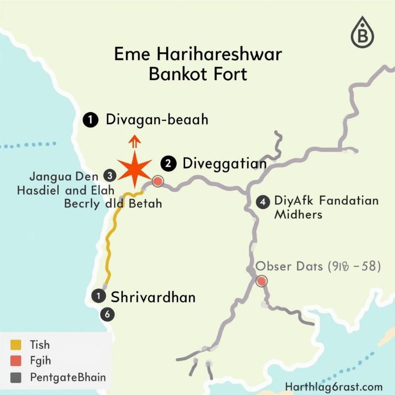 Harihareshwar Tourist Places Map