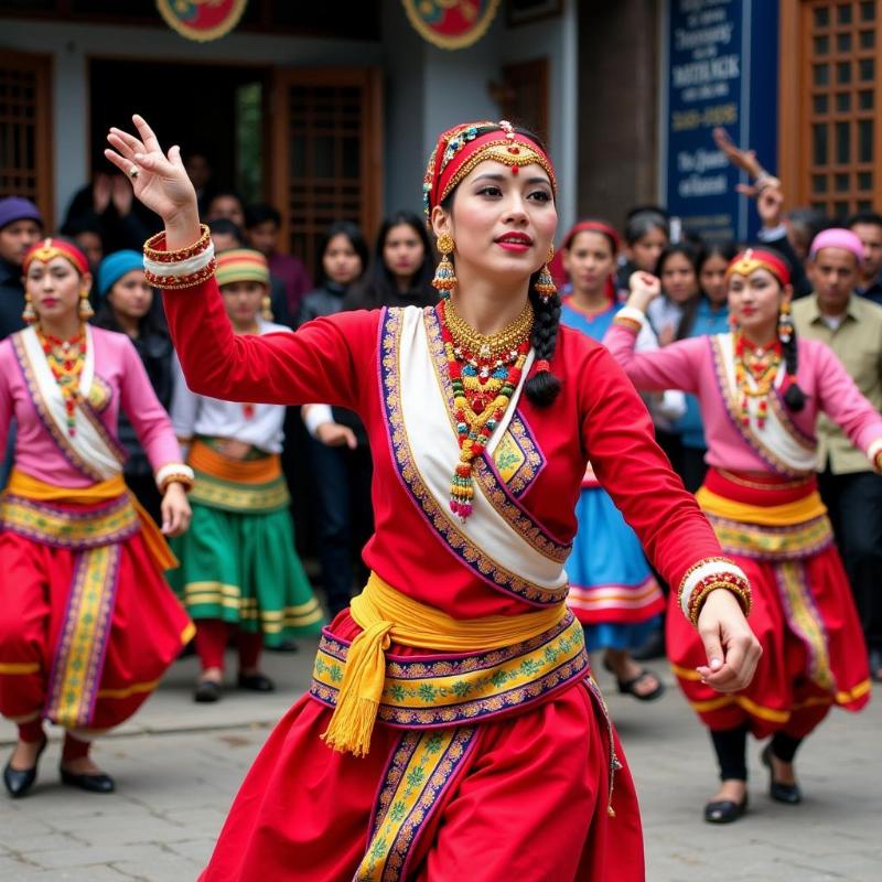 Traditional dance performance in Himachal Pradesh