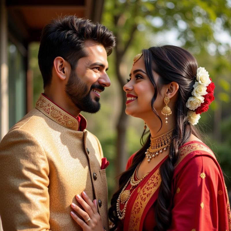 Indian Couple in Traditional Attire