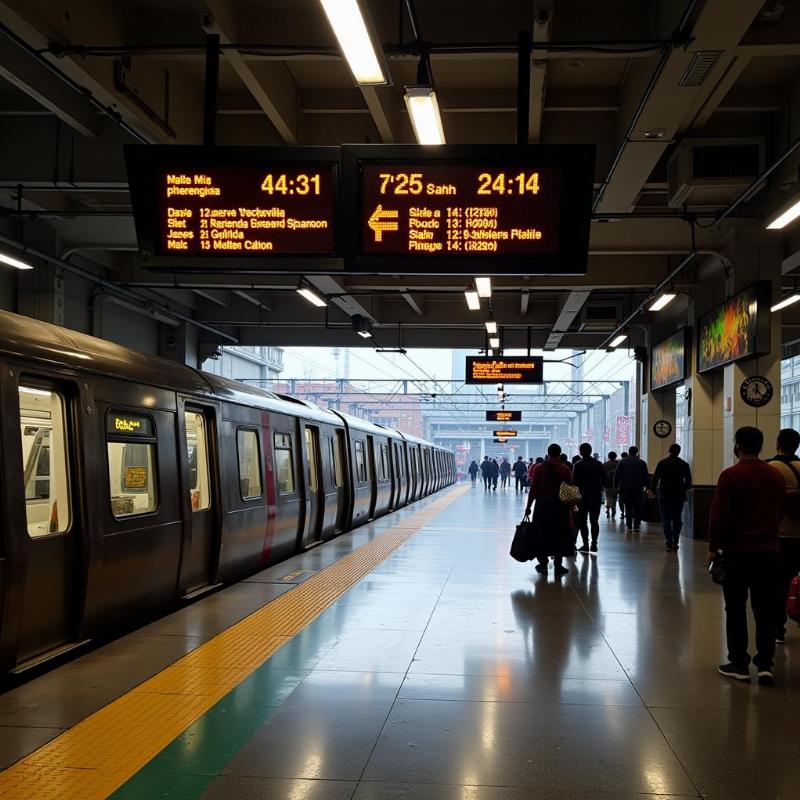 Inside Rajendra Place Metro Station