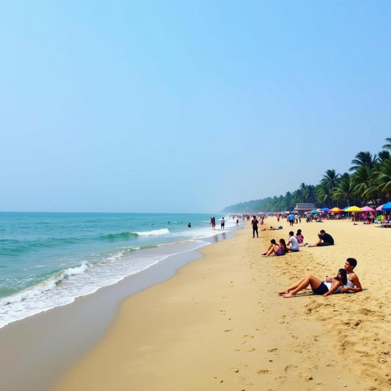 Relaxing on Puri Beach during an IRCTC Tour