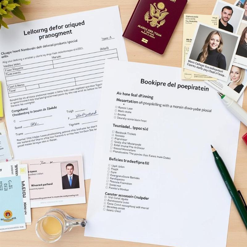 Italian visa application documents