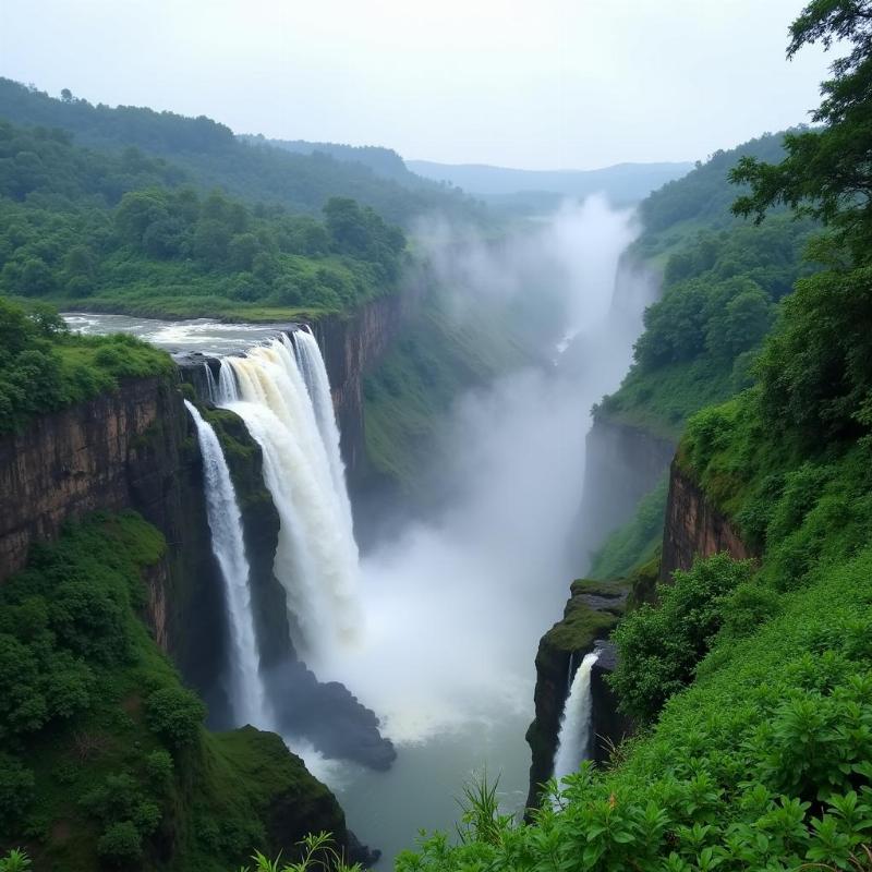 Dhuandhar Falls in Monsoon