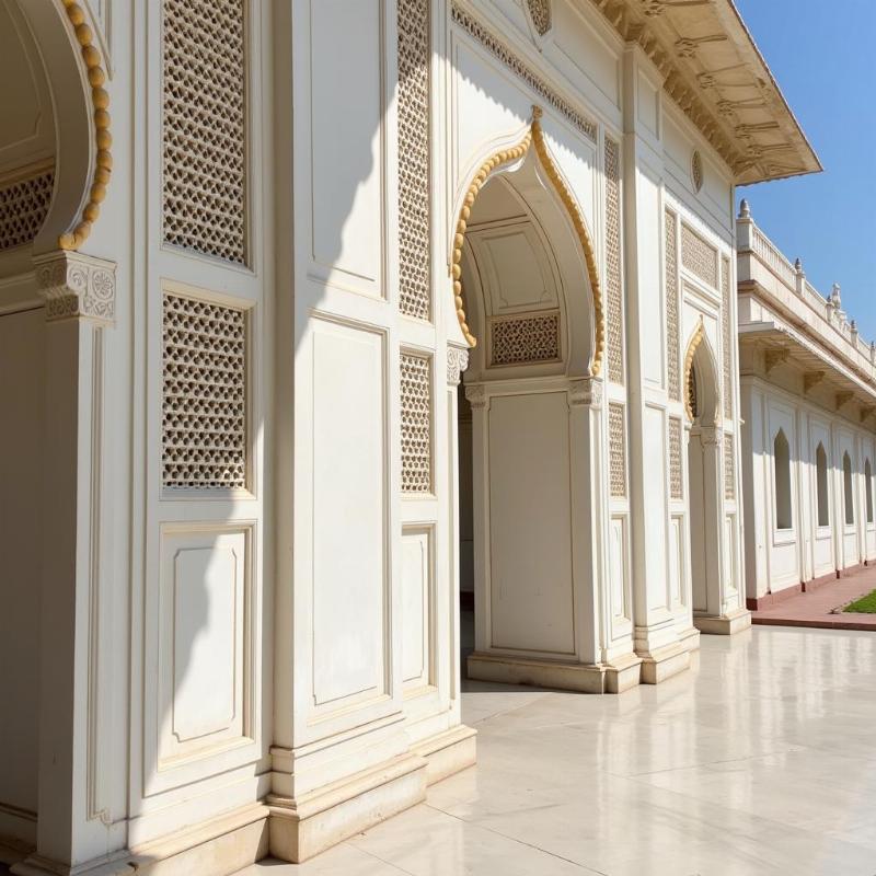 Jaswant Thada, a stunning white marble mausoleum in Jodhpur, India, with intricate carvings.