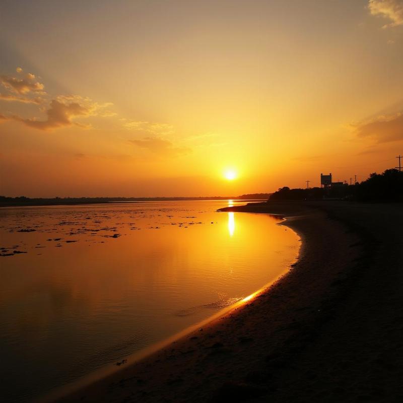 Kappil Beach Kasaragod at sunset