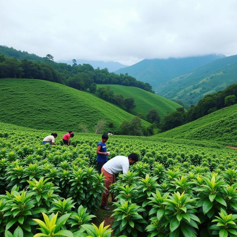 Scenic Coffee Plantation in Coorg, Karnataka